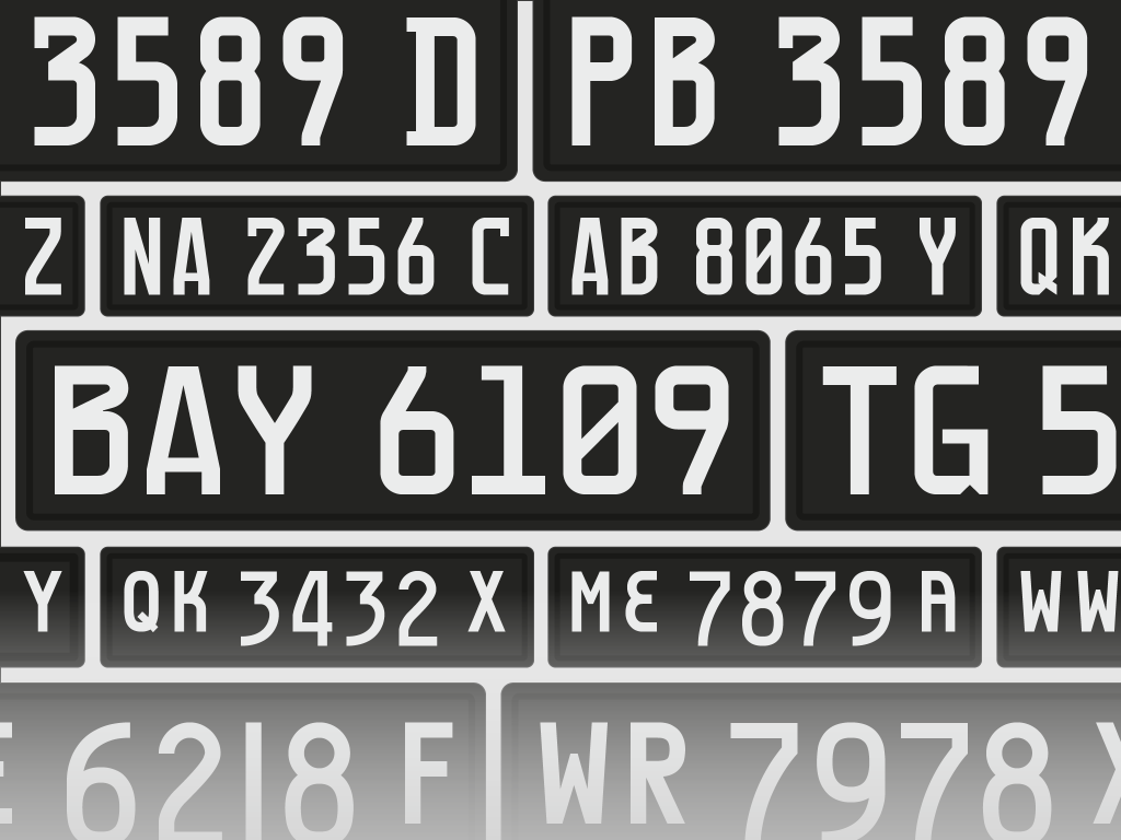 Sample Numbers for Standardised Number Plate Malaysia, Myno & Nomy