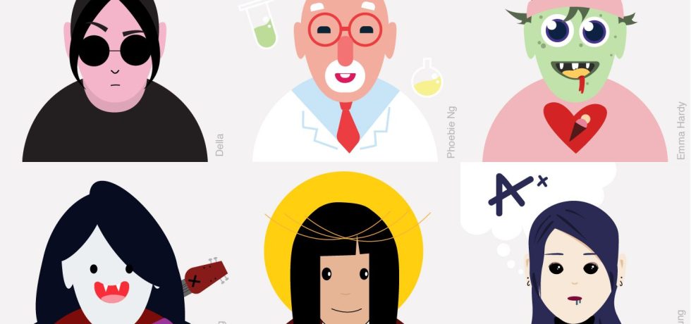 Graphically created personas
