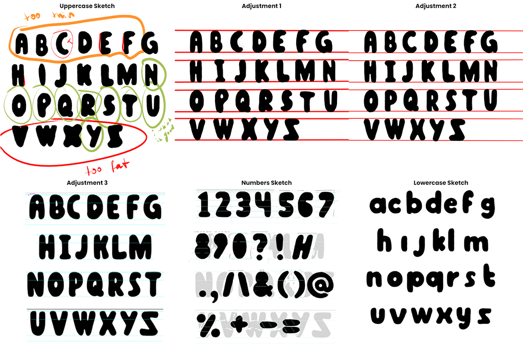 Font sketches
